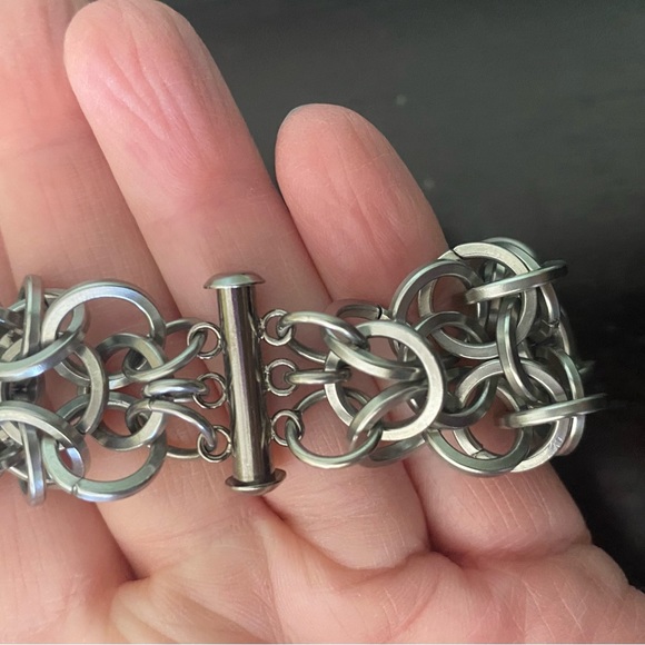 Stainless Steel Chain Maille bracelet - Picture 3 of 5